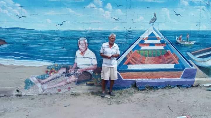 Pintura pescador Guardiero